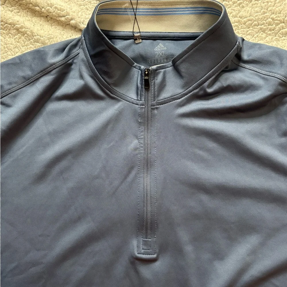 ADIDAS Shirt Sweatshirt‎ Golf Classic Club 1/4 Zip Long Sleeve EC6911 Size 2XL